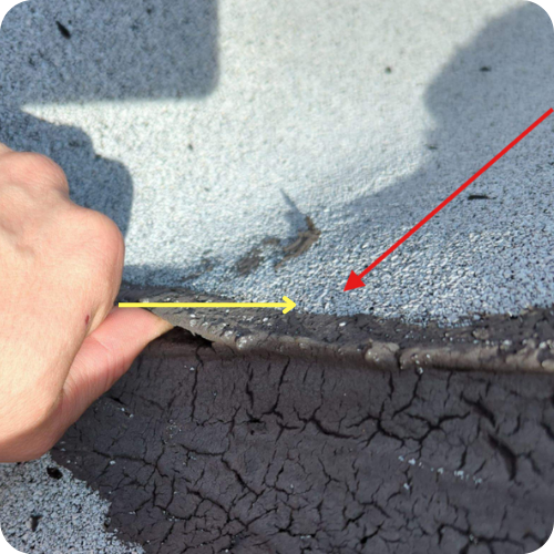 Close-up image showing drain line deterioration