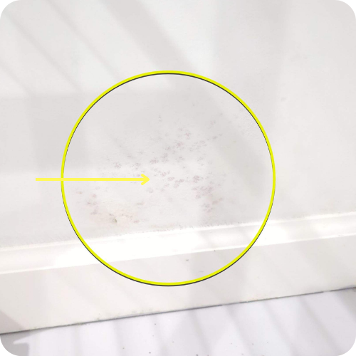 Close-up image showing drain line deterioration