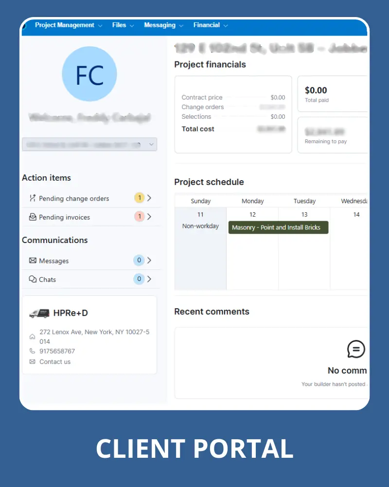 CLIENT PORTAL - HPRE+D Website