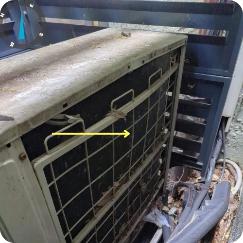 Close-up image showing drain line deterioration