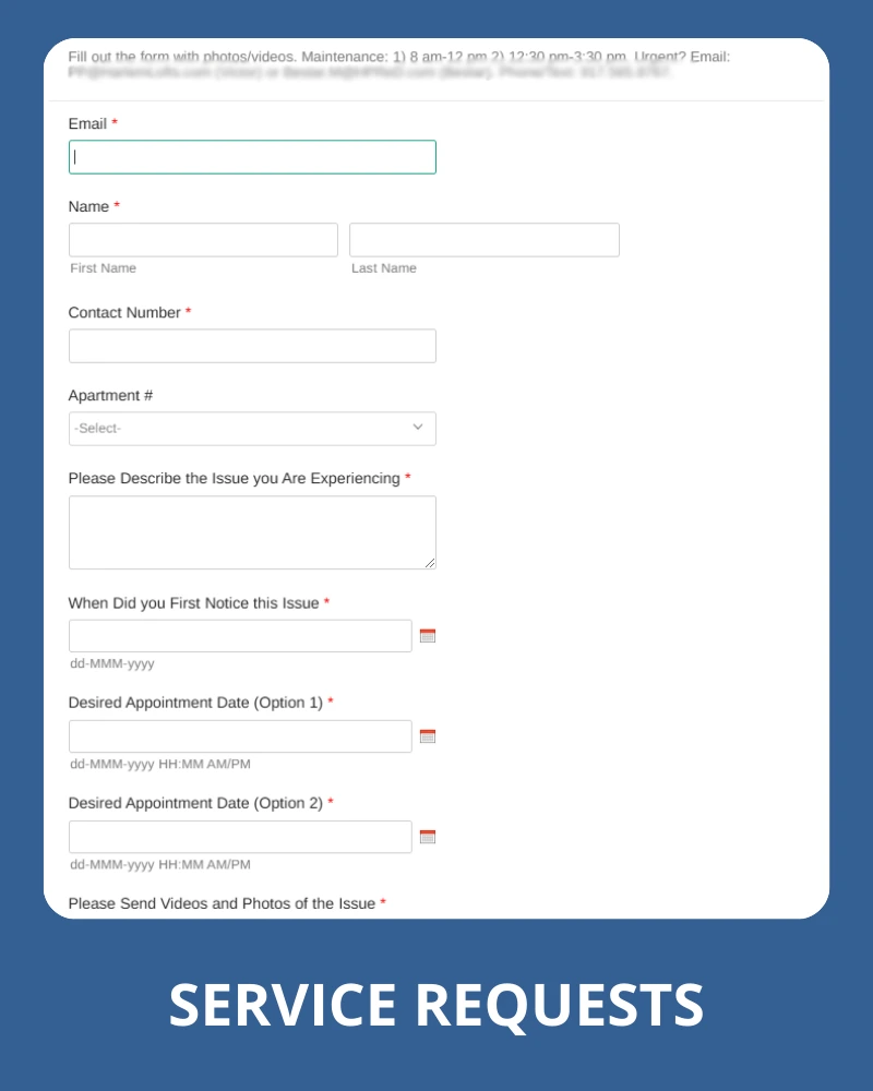 Service Request - HPRE+D Website