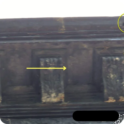 Close-up image showing drain line deterioration