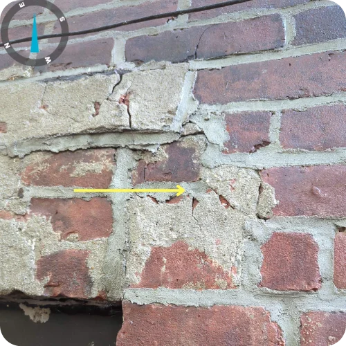 Close-up image showing drain line deterioration