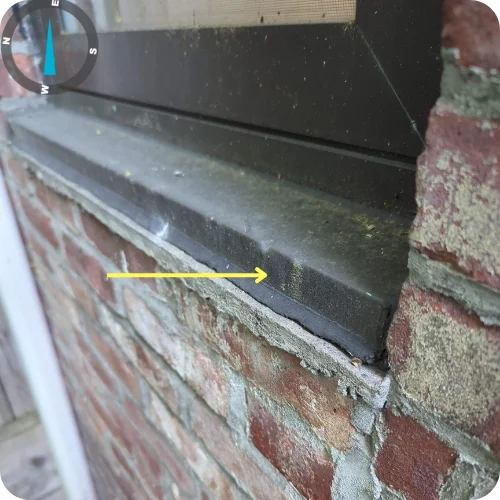 Close-up image showing drain line deterioration